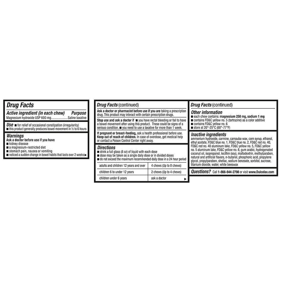 Dulcolax Saline Laxative Chewy Fruit Bites Cherry Berry 4