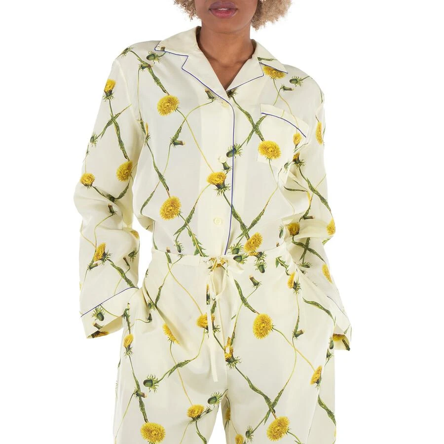 Burberry Dandelion-Print Silk Pyjama Shirt