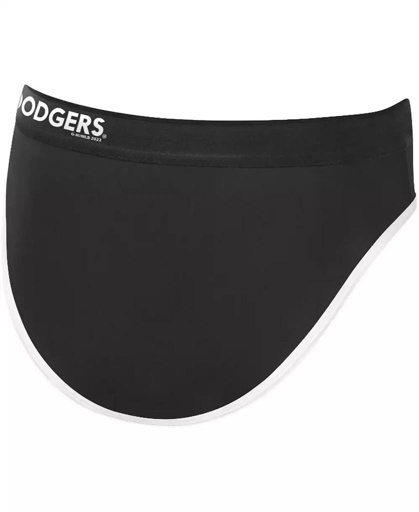 G-III 4Her by Carl Banks Women's Black Los Angeles Dodgers Southpaw Bikini Bottom 4