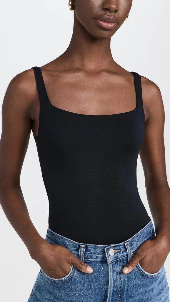 Stripe  Stare Square Neck Bodysuit 1