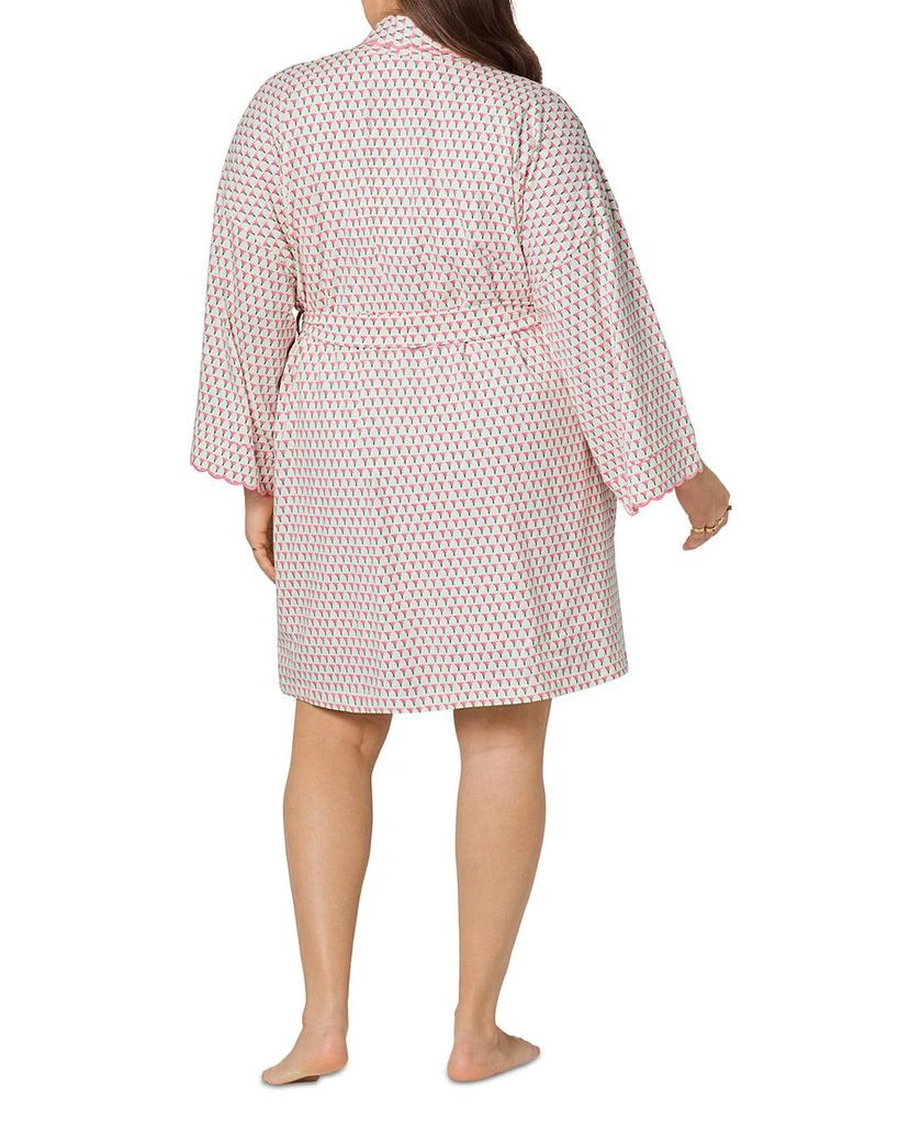 BedHead Pajamas Blossom Geo Banded Collar Stretch Jersey Robe 9