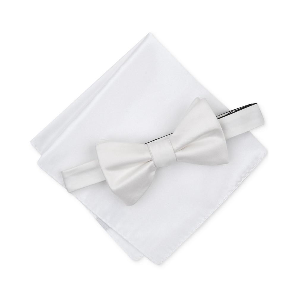 Alfani Men's Solid Texture Pocket Square and Bowtie, Created for Macy's