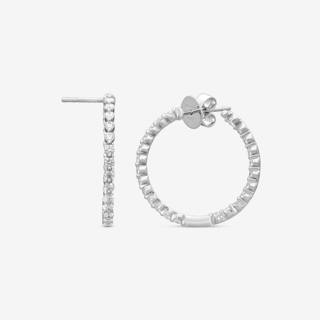 Mémoire Mémoire Aura 18K White Gold Diamond Hoop Earrings CHHO45424248W72000 3