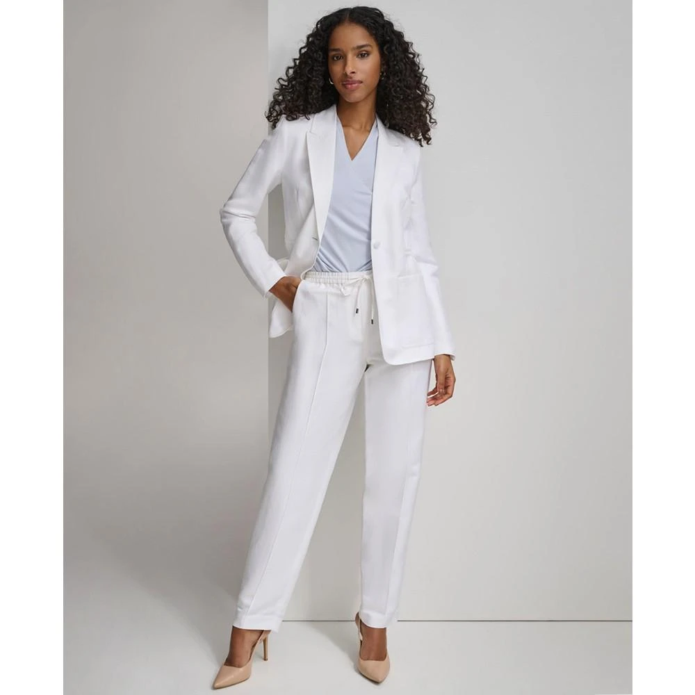 Calvin Klein Women's Peak-Lapel Single-Button Blazer 6