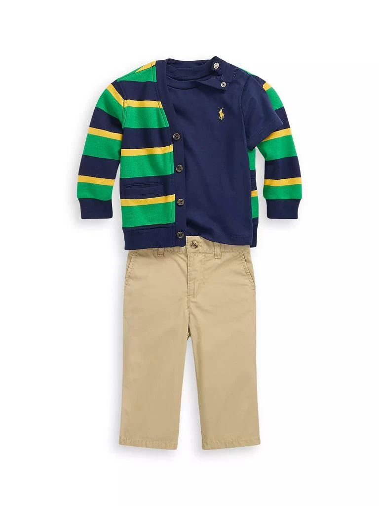 Ralph Lauren Baby Boy's 3-Piece T-Shirt, Cardigan & Pants Set 1