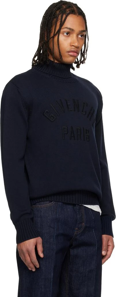 Givenchy Navy Cotton Turtleneck Sweater 2
