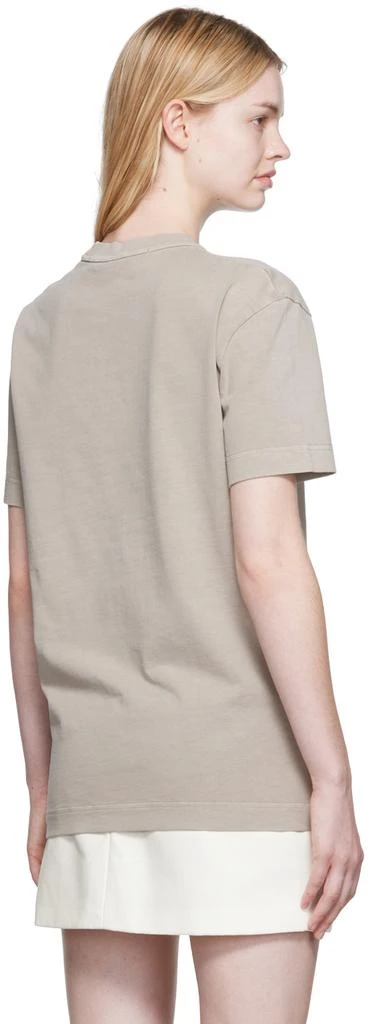 Alexander Wang Taupe Embossed Logo T-Shirt 3