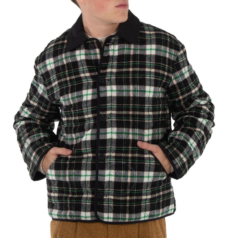 HOLZWEILER Men's Green Mix Gomezi Check Combat Jacket
