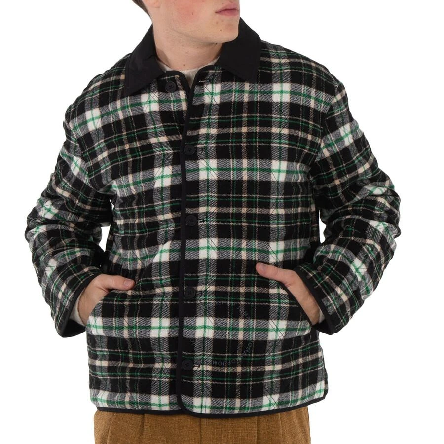 HOLZWEILER Men's Green Mix Gomezi Check Combat Jacket 1