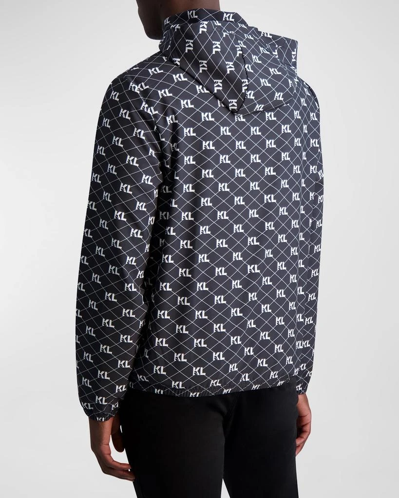 Karl Lagerfeld Paris Men's Monogram Hooded Zip Jacket 3