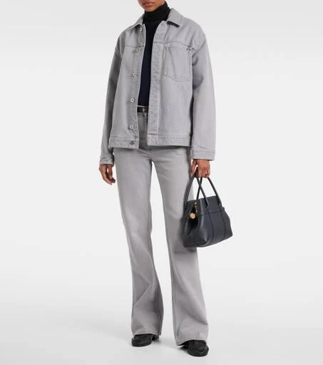 Loro Piana Ghiera Small leather tote bag 5