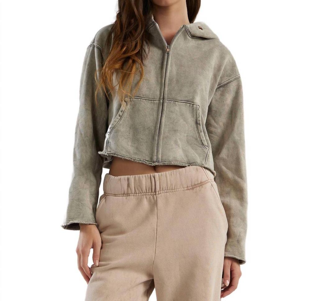 Les Tien Les Tien - Les Tien Rosa Raw Zip Hoodie