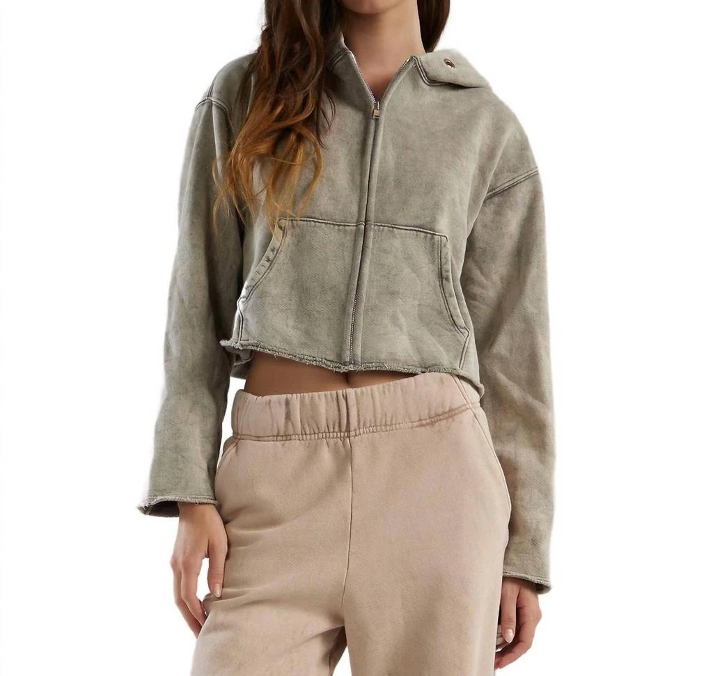 Les Tien Les Tien - Les Tien Rosa Raw Zip Hoodie 1