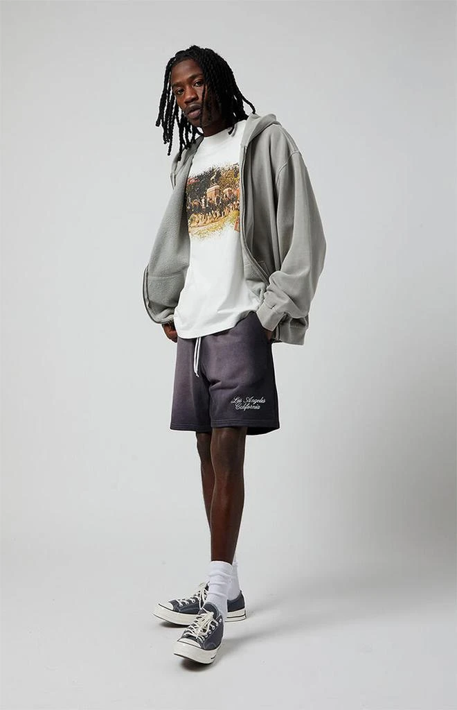 PacSun Black Potassium Fleece Volley Sweat Shorts 2