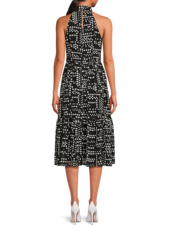 Karl Lagerfeld Paris Polka Dot Midi Dress
