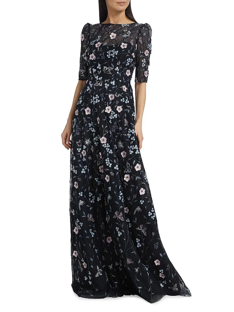 Teri Jon Floral Embroidered Gown 2