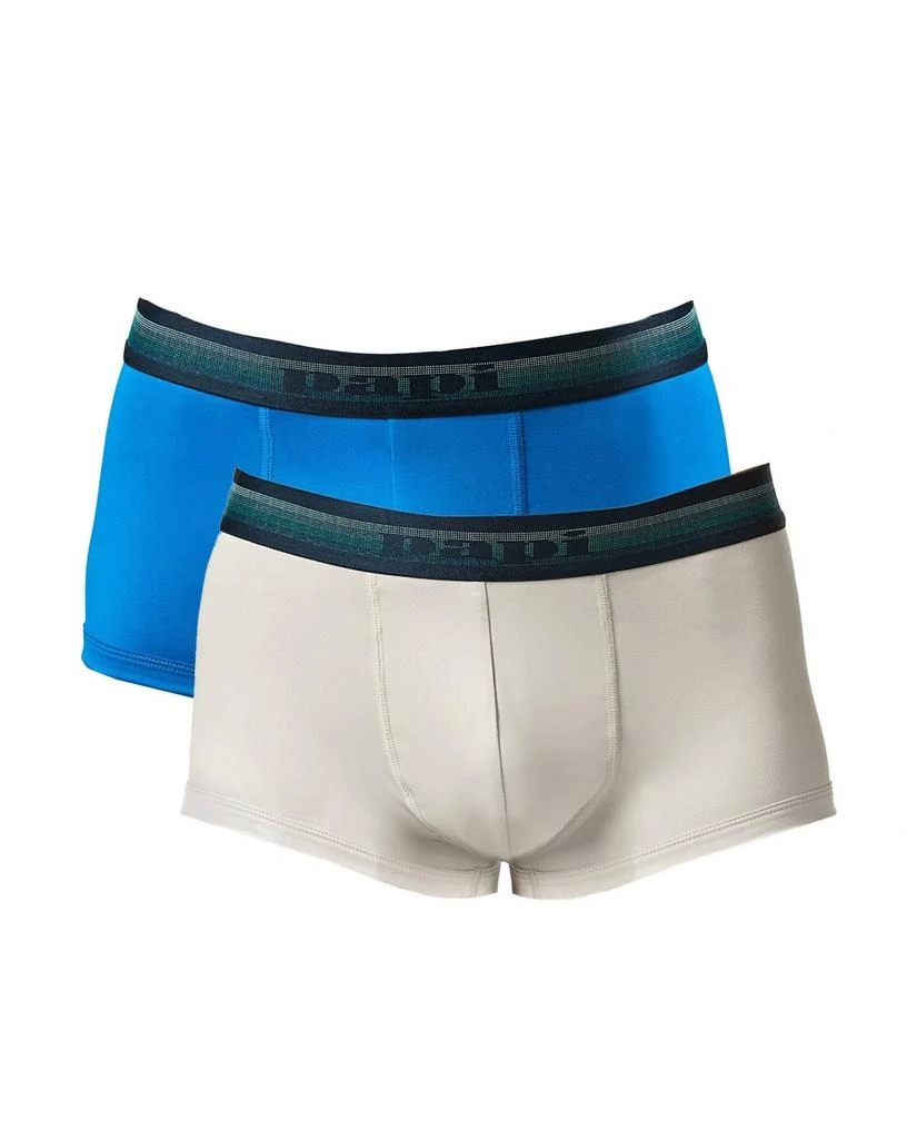 Papi Men's 2-Pack Brazilian Trunk Underwear In Quiet Gray/skydiver 1
