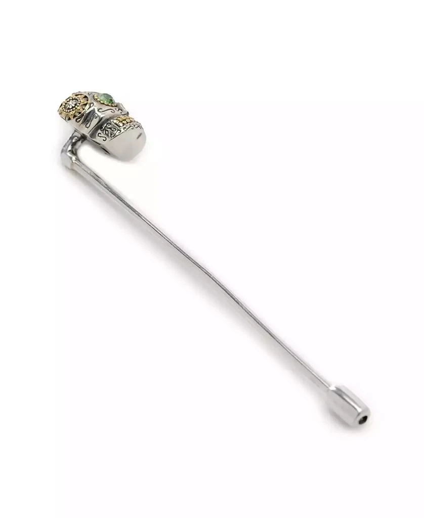 Ox and Bull Trading Co. Men's Sterling Silver Skull Stick Pin 5