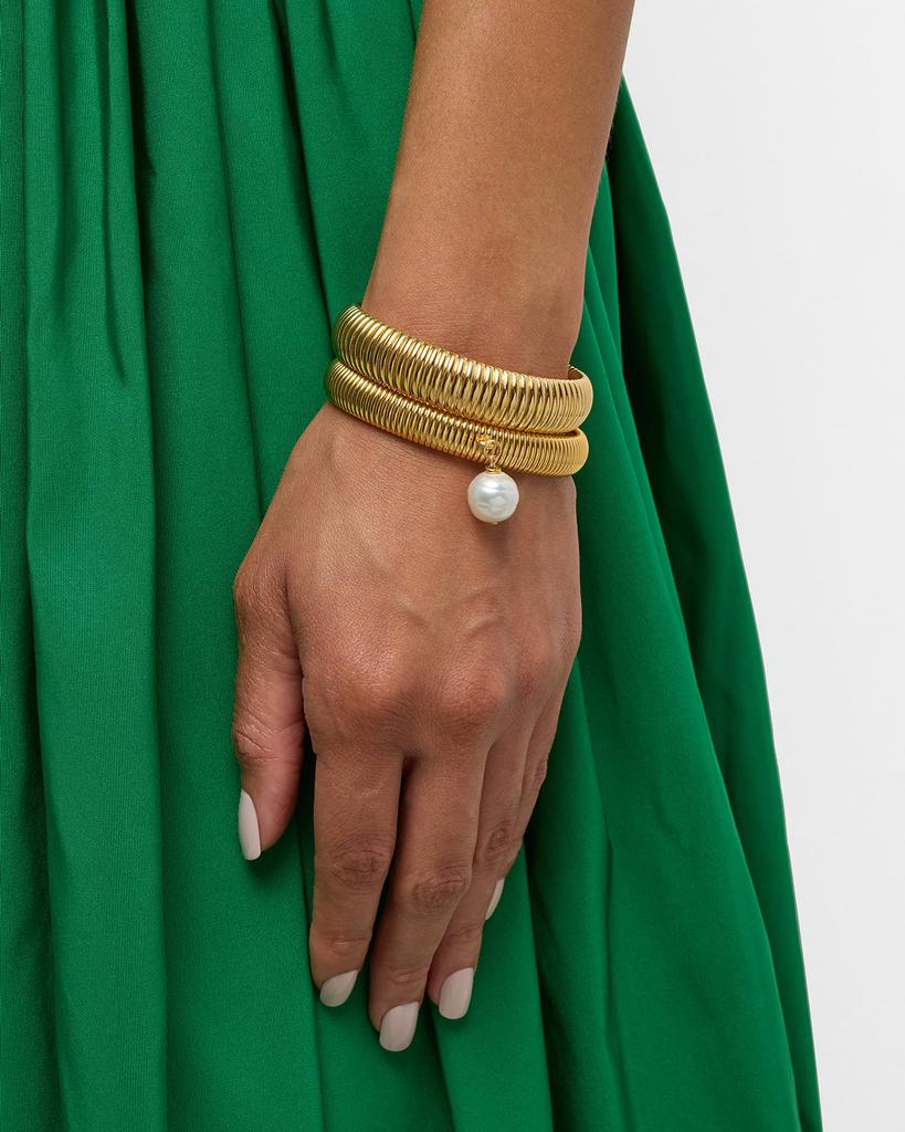 BEN-AMUN Pearly Cobra Bracelet, Set of Two