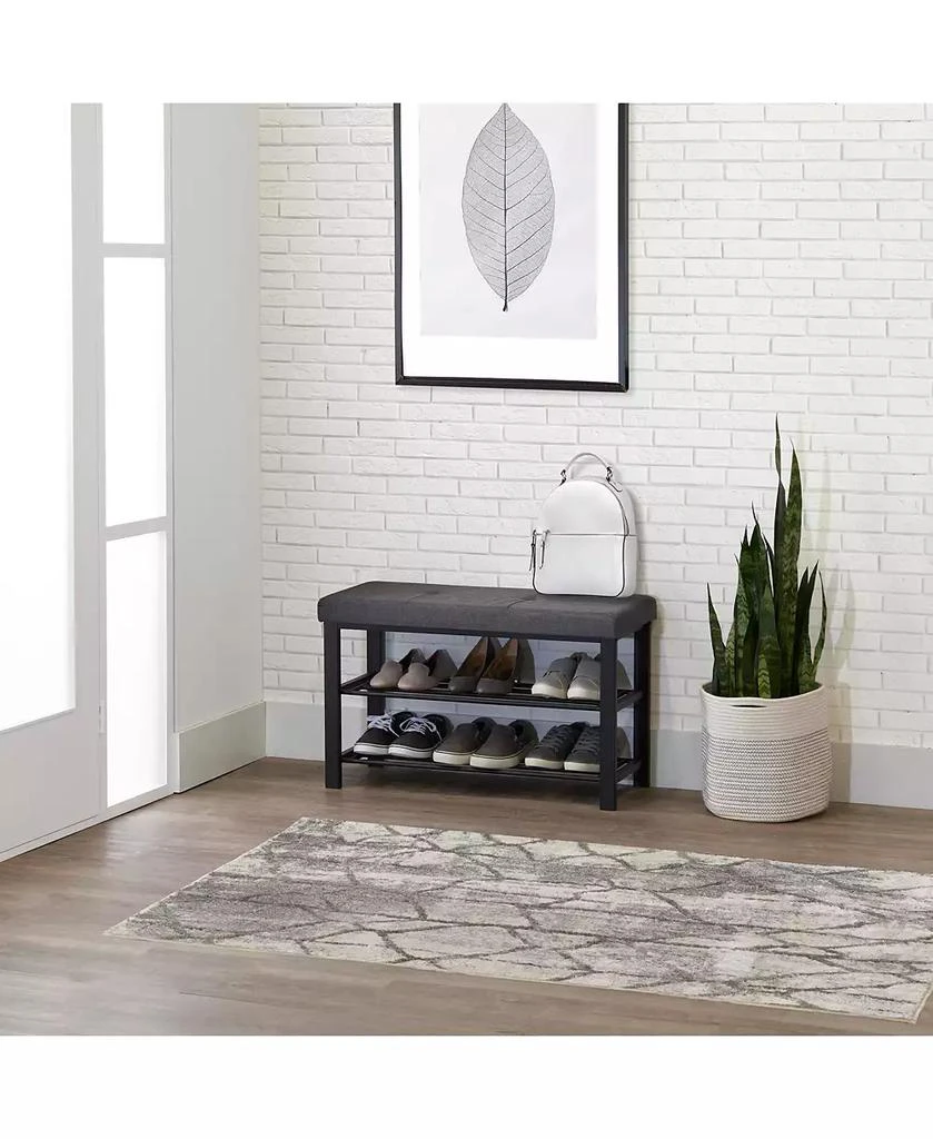 Neatfreak Fabric Upholstered Shoe Storage Bench 8