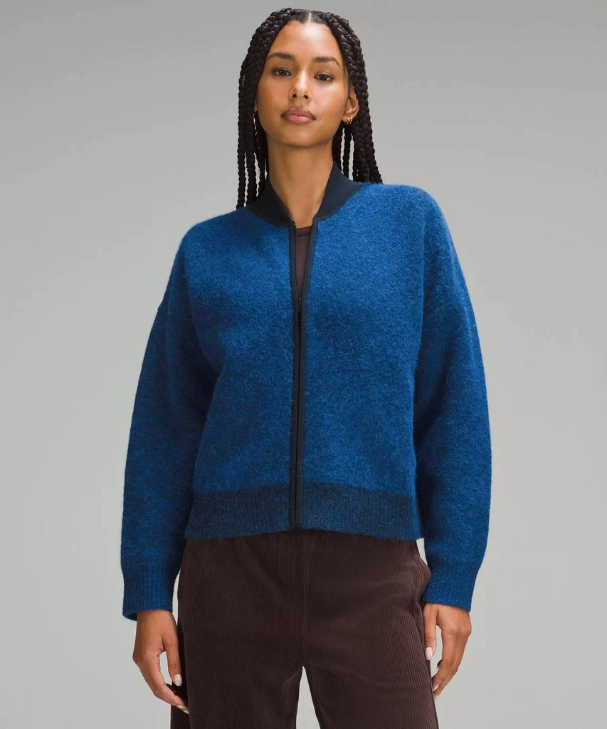 lululemon Alpaca Wool-Blend Knit Bomber Jacket 1