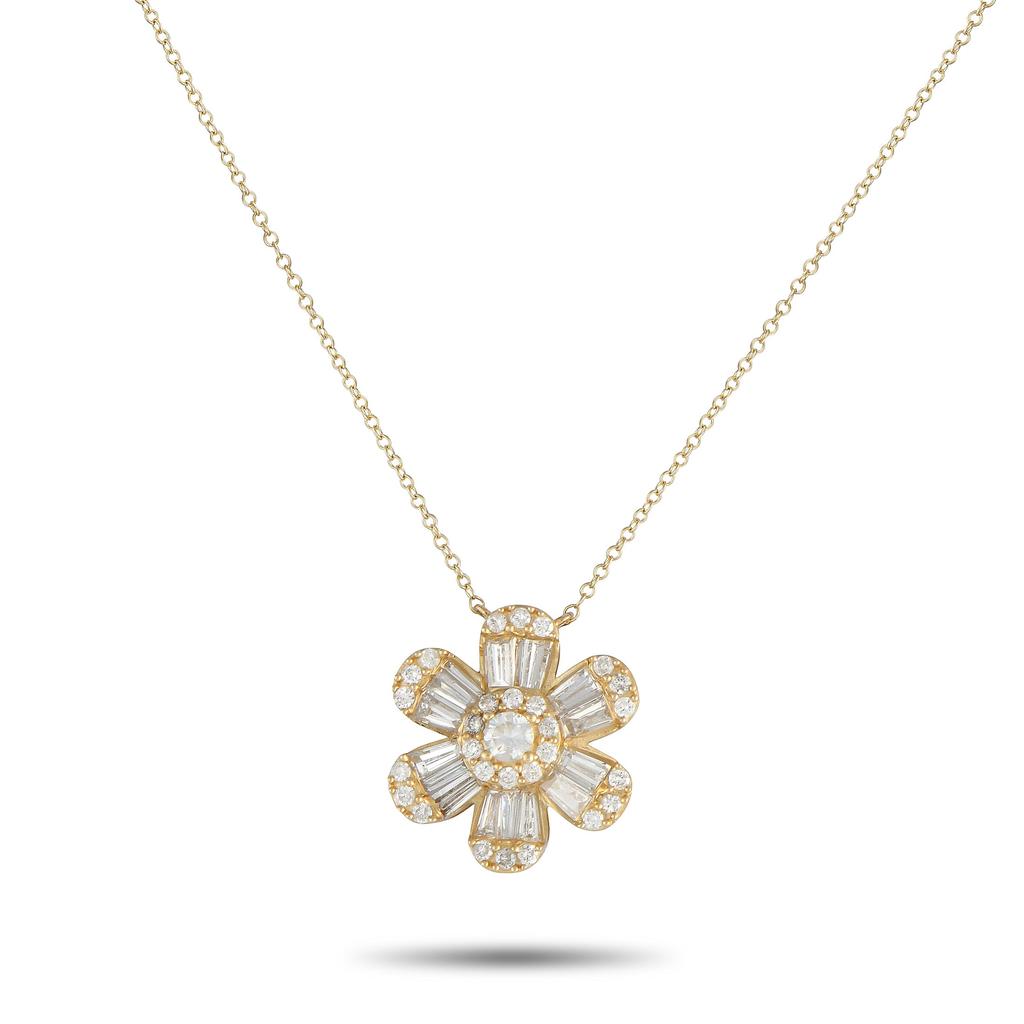 LB Exclusive 14K Yellow Gold 1.25ct Diamond Pendant Necklace PN14994-Y
