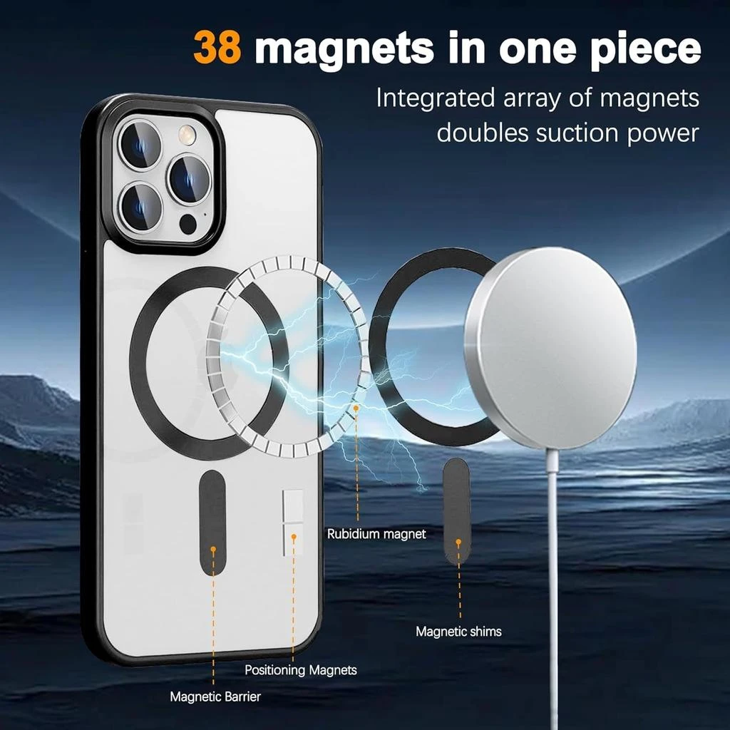 ENTRONIX Entronix [Magnetic] Case Compatible with iPhone 16 Plus - [Clear Back] Soft Matte Frame 4