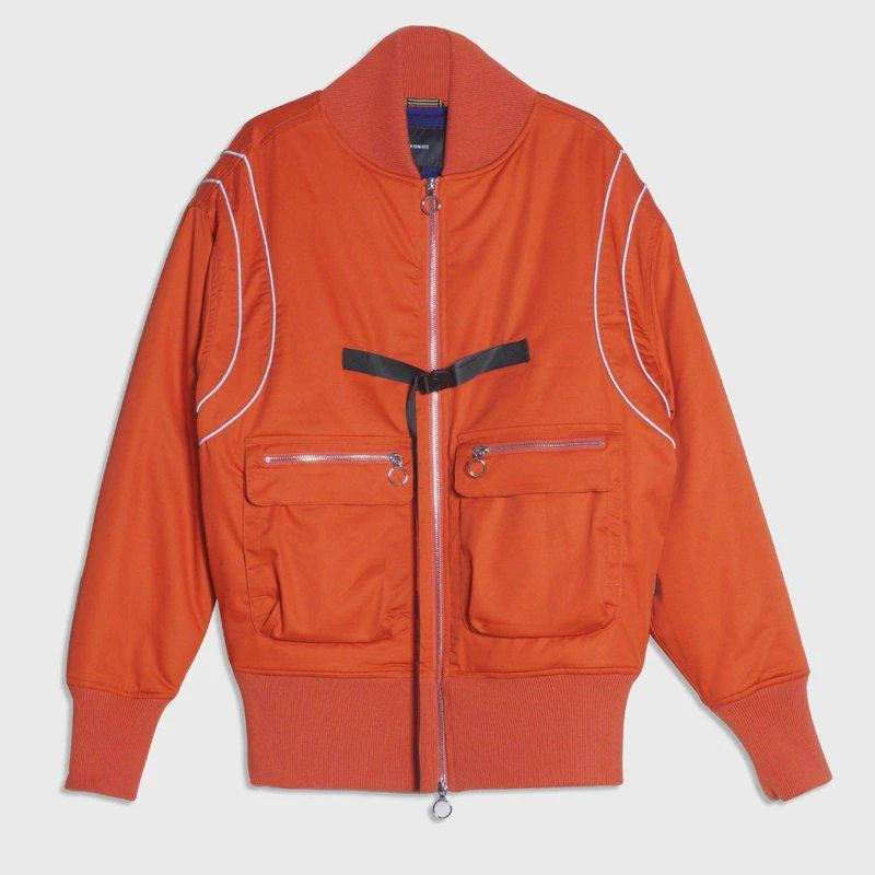 Konus Men
s Oversize Bomber Jacket In Orange 1