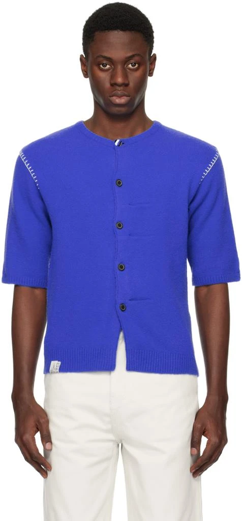 ADER error Blue Blanket Stitch Cardigan 1