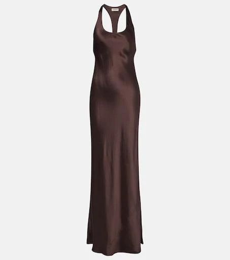 Norma Kamali Draped Halterneck Gown - Brown