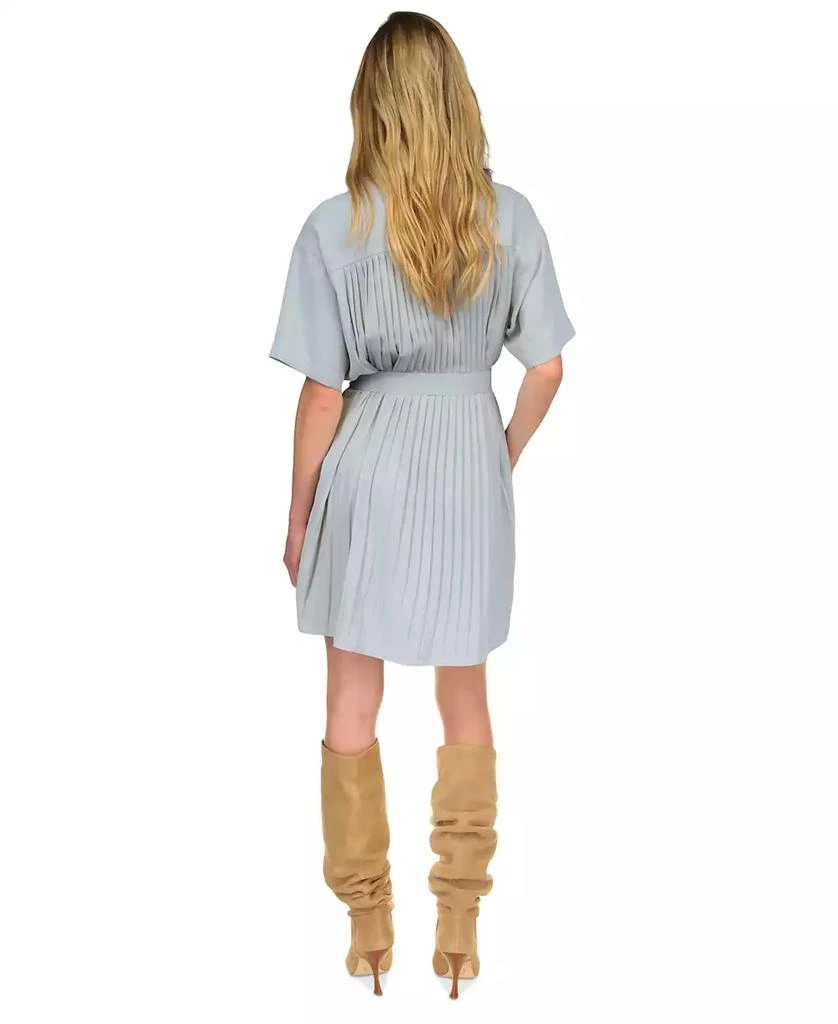 Michael Kors Women's Chambray Pleated-Back Shirtdress 2
