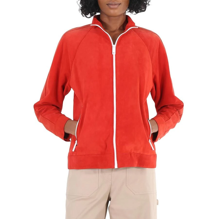 Burberry Open Box - Burberry Ladies Bright Red Suede Bomber 1