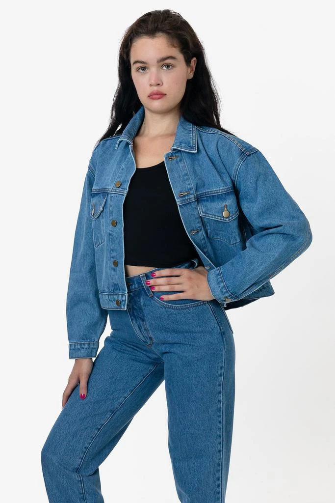 Los Angeles Apparel RDNW03 - Denim Cropped Jacket 5
