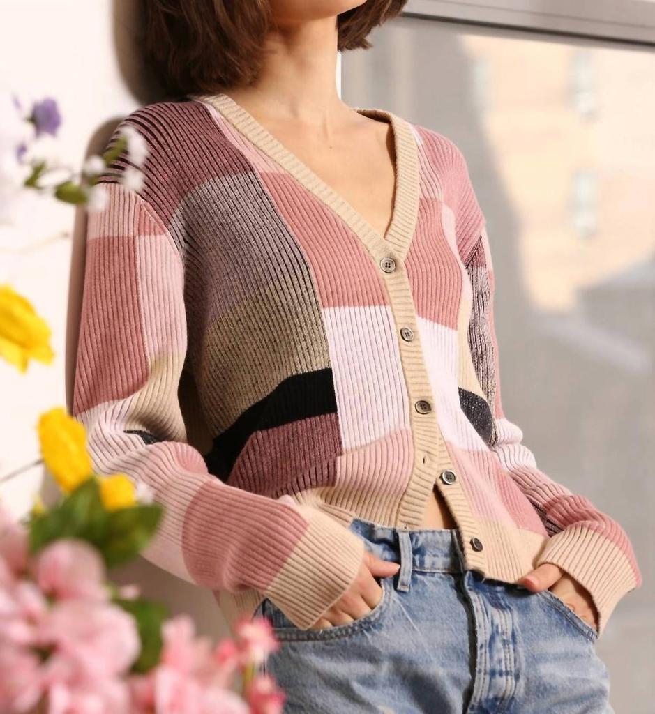 Minnie Rose Minnie Rose - Ribbed Plaited Cardigan