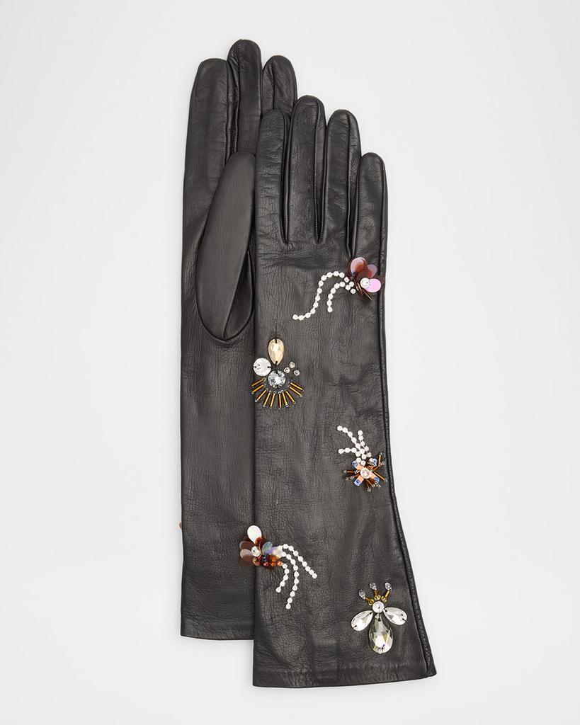 Ulla Johnson Laetitia Embellished Leather Gloves