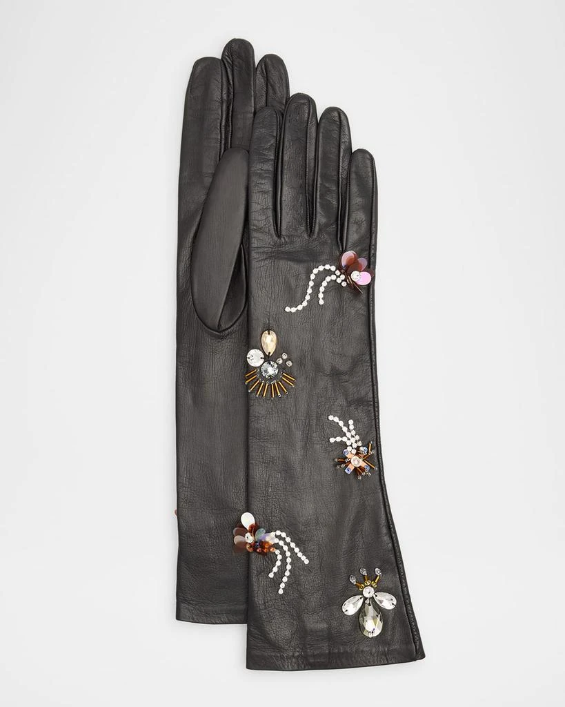 Ulla Johnson Laetitia Embellished Leather Gloves 1