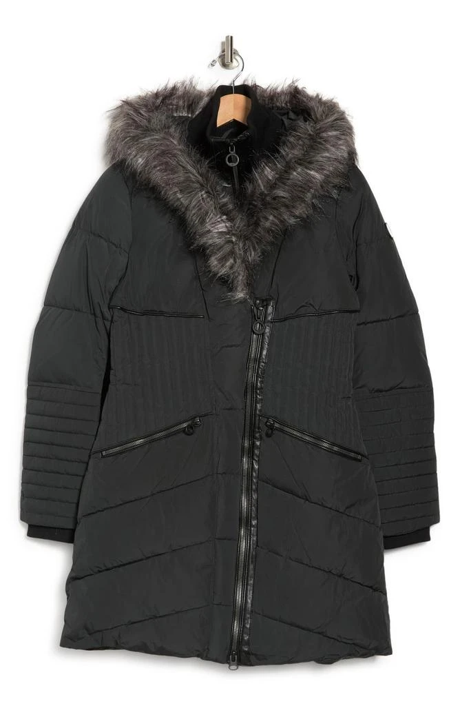 NOIZE Gigi Vegan Faux Fur Trim Quilted Parka 4