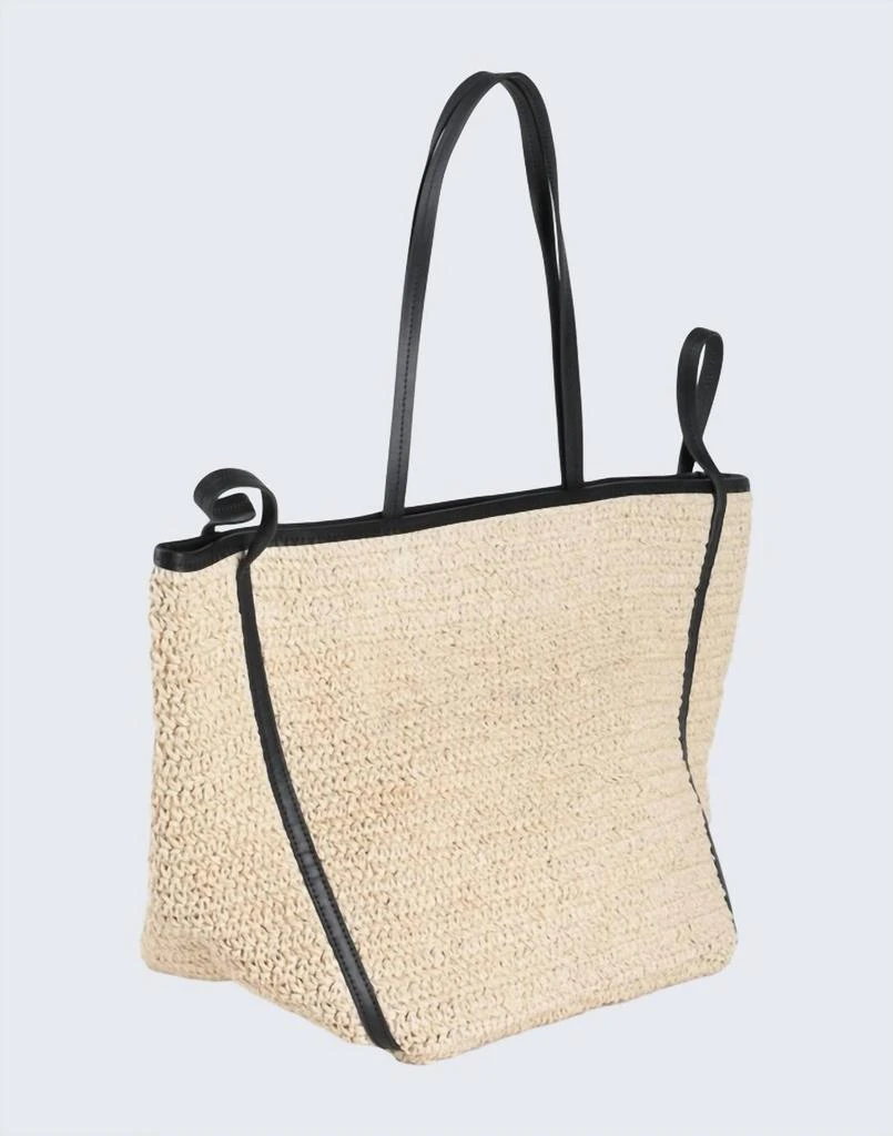 ARKET Women's Straw Tote Bag In Black 2