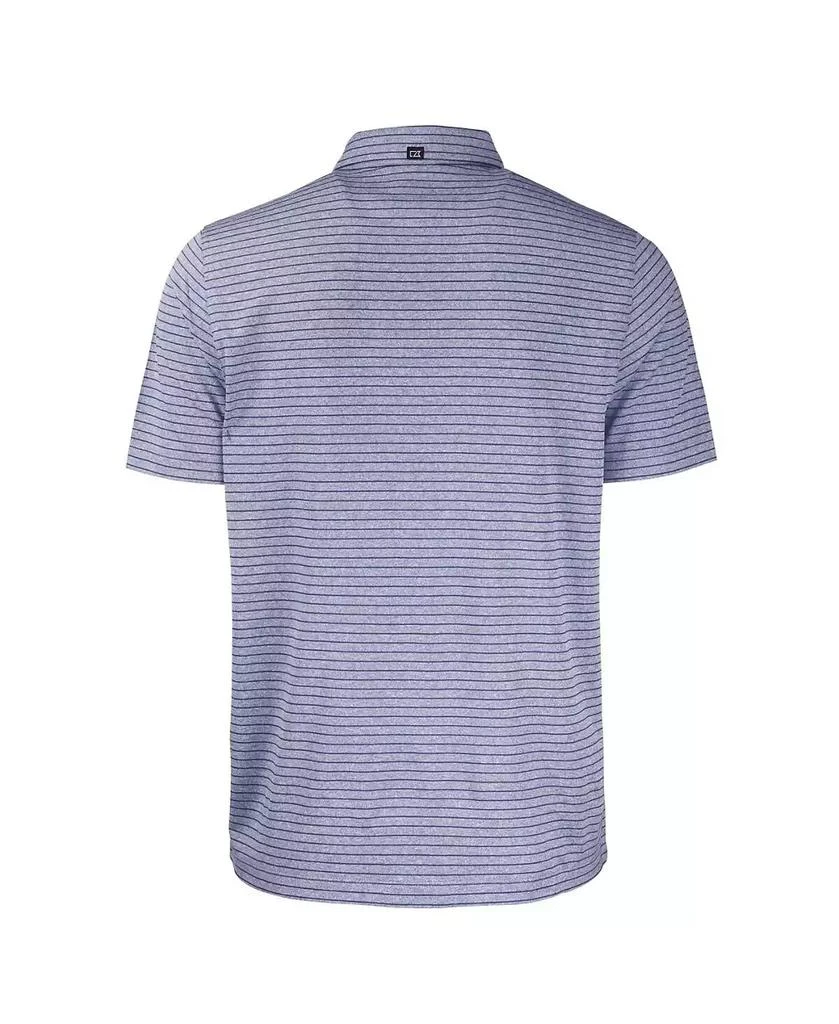 Cutter & Buck Men's Heather Navy Syracuse Orange Vault Forge Eco Heathered Stripe Stretch Polo 3