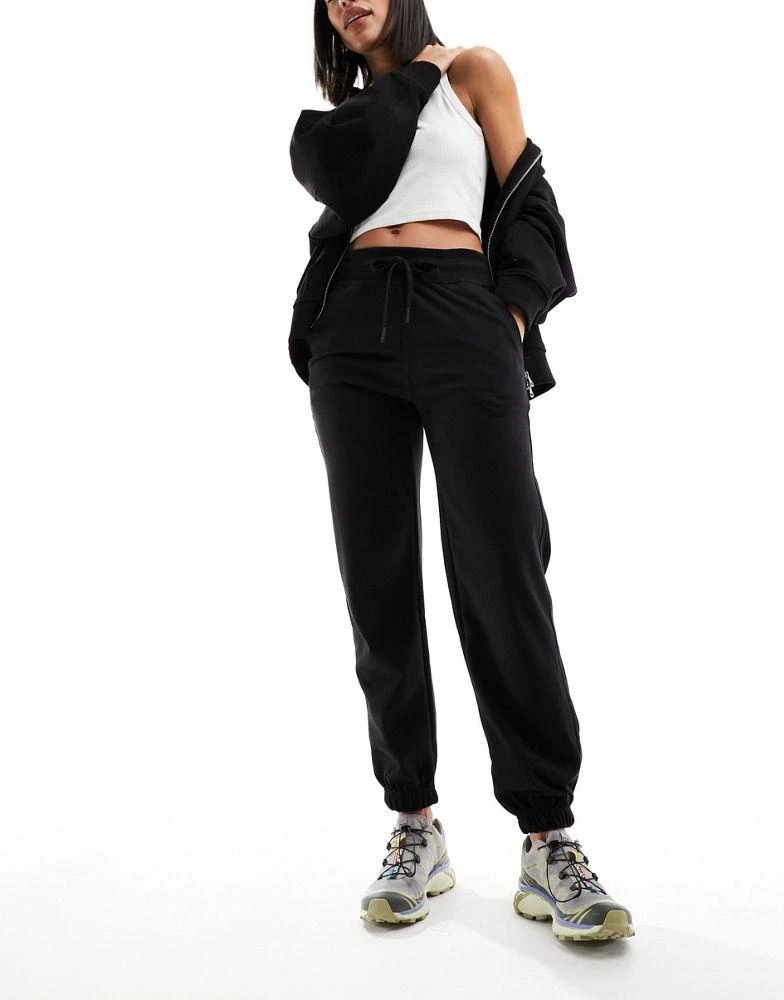 Bershka Bershka joggers in washed black 3