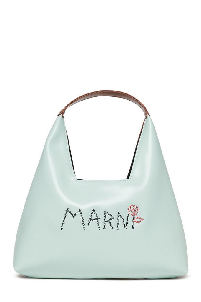 Marni Marni Kids Logo Embroidered Open Top Shoulder Bag