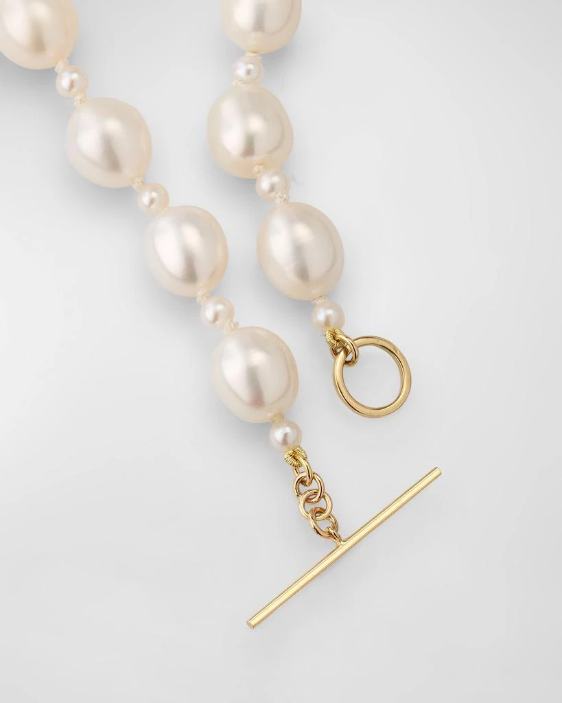 POPPY FINCH Large Oval Pearl Strand Necklace 4