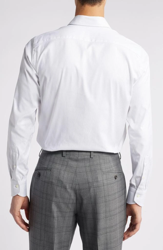 Canali Regular Fit Pinstripe Stretch Cotton Dress Shirt 3
