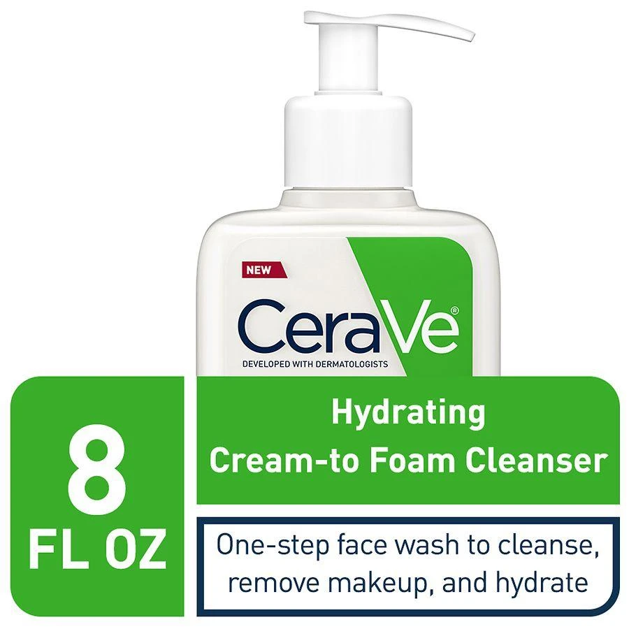 CeraVe Hydrating Cream-to-Foam Face Cleanser, Normal to Dry Skin 6