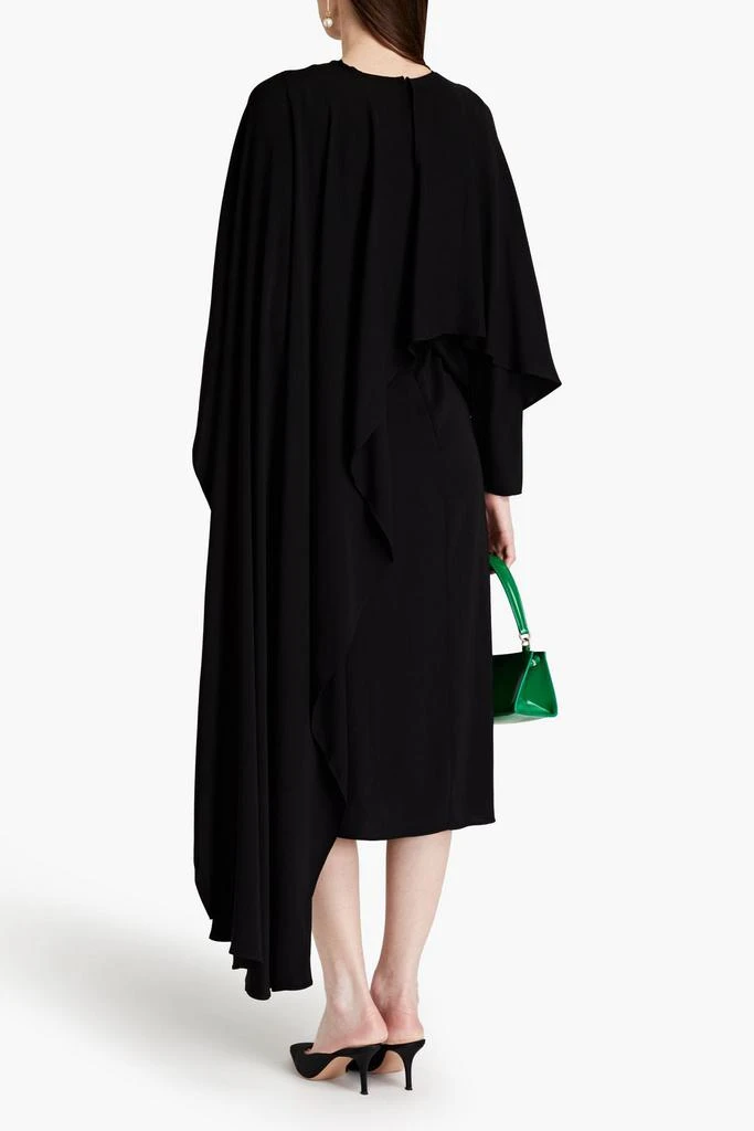 Valentino Cape-effect draped stretch-cady midi dress 3
