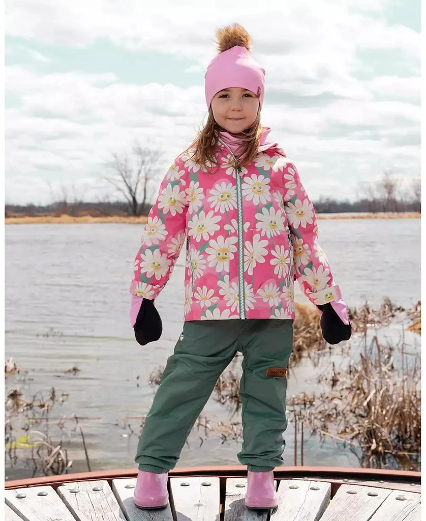 Deux par Deux Big Girls 3-in-1 Two-Piece Mid-Season Outerwear Set Smiling Flower Print 2