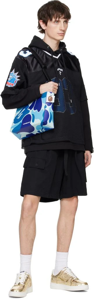 Bape Blue ABC Camo PU Leather Bag 4