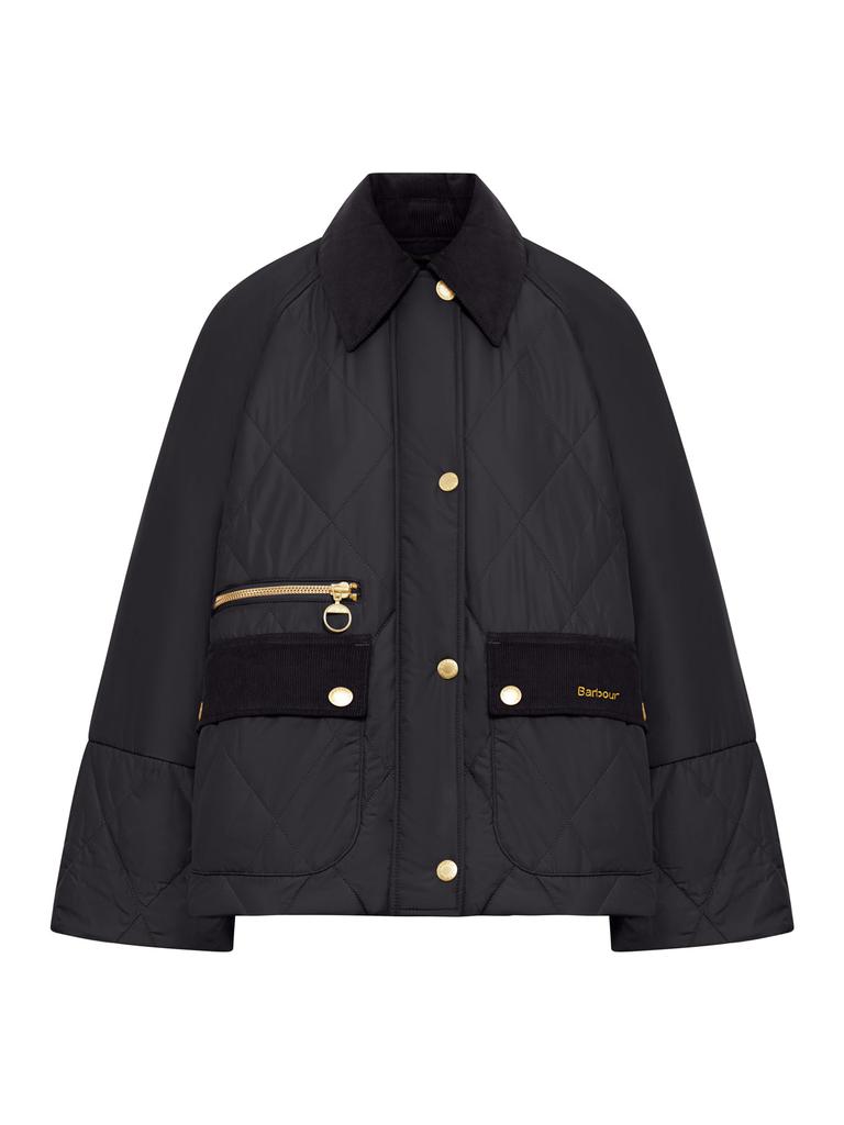 Barbour Barbour Beadnell Wax Black Cropped Jacket - Jackets