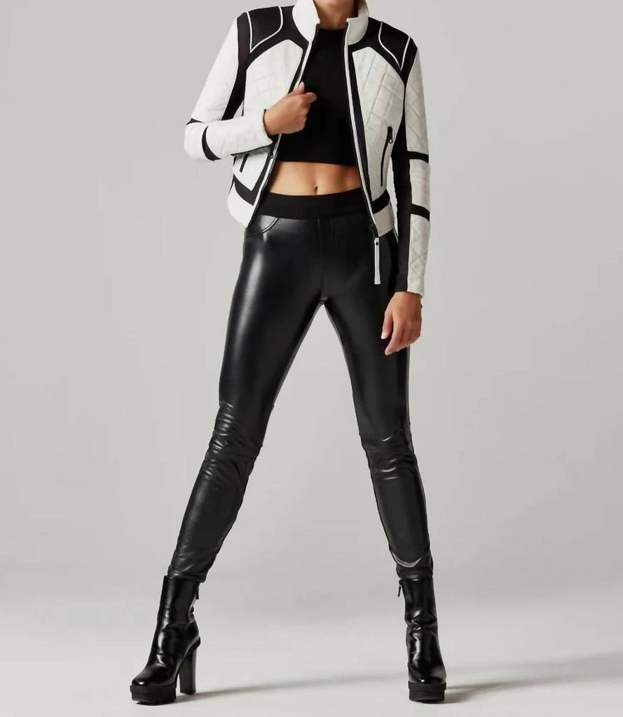 Blanc Noir Blanc Noir - Leather Moto Mesh Jacket 5