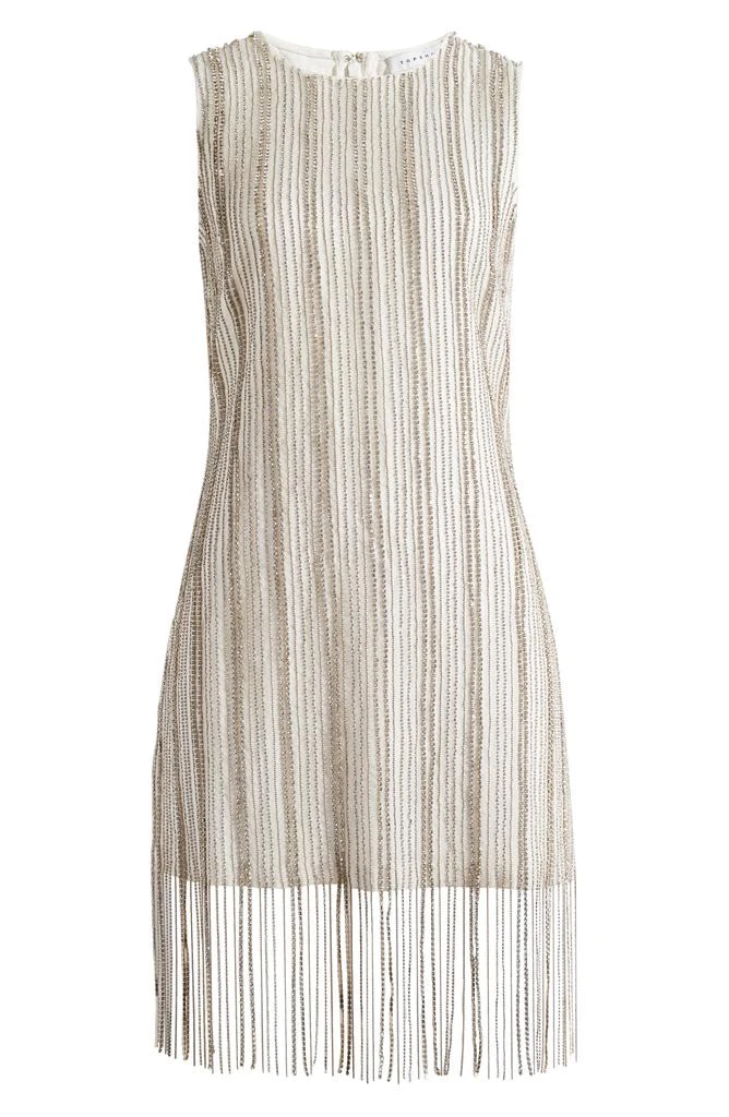 Topshop Embellished Fringe Sheath Dress 5